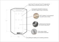Porte-couteaux rotatif à 360 degrés en bambou, support mural, brun rustique
