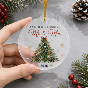 Décoration de Noël suspendue en acrylique pour couple romantique, motif cerf, couronne d'église, arbre, souvenir de mariage 2026, pendentif pour sapin de Noël - Product Image 5