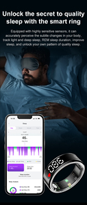 Anneau de suivi d'activité intelligent NFC en alliage d'acier inoxydable, contrôle par application, suivi de la fréquence cardiaque et du sommeil, étanche <span class=keywords><strong>5</strong></span> <span class=keywords><strong>ATM</strong></span>, autonomie de 4 jours - Product Image 4
