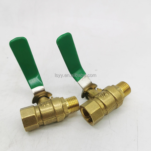 Válvula de bola de cierre de grifo de latón, conectores de manguera macho a macho, válvulas de interruptor G1/4, piezas para instalación de tubería de aceite de aire y agua - Product Image 3