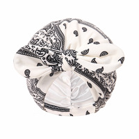 Zifeng OEM Hijab Afrika Pre Knot Inner Hijab Wanita Muslim Penutup Rambut Rontok Motif Paisley Bonnet Topi CE untuk Pemakaian Sehari-hari