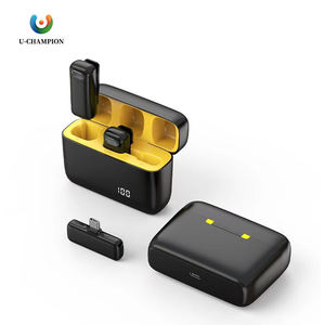 Cheaper 2-in-1 <b>Mini</b> Lapel <b>Microphone</b> 3 Modes Dual Noise Reduction Wireless Lavalier <b>Microphone</b> for iPhone iPad - Product Image 1