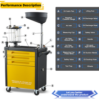 61PCs 3-en-1 Colector cambiador de aceite Carro de herramientas automotriz Herramientas de servicio de aceite con buena calidad para automóvil