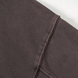 460 gsm poids lourd nouveau style col rond T-shirt personnalisé Vintage lavé à l'acide 100% coton hommes à manches longues t-shirts - Product Image 3