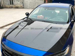 ฝากระโปรงแบบมีช่องระบายอากาศ วัสดุคาร์บอนไฟเบอร์ สำหรับ Honda Accord CV2 H1 ปี 2017-2022 - Product Image 2