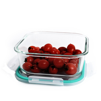 JM Compartiment Bento Microwavable Food Container Set Portable High Borosilicate Clear Glass Lunch Box avec couvercle