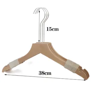 Hot sale on Online Top Seller children hangers natural wood hanger women non slip solid wood clothes hangers