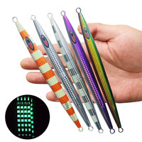 Leurre de pêche Raptor Lead à coulée rapide et lumineux, ultra-lancé, long et mince, pour la pêche en mer ciblant le marlin, le bar et le thon