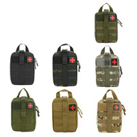 Camping Randonnée Chasse IFAK Trousse de premiers soins en plein air EDC Pochette Molle Kit médical tactique d'urgence de survie Sac de ceinture