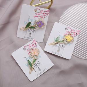 女式夏季发夹珍珠青蛙发夹带花配件发带金属水钻厂家直销 - Product Image 1