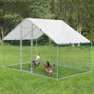 Gallinero Metálico Grande con Cubierta para Patio Exterior, para 6-10 Pollos - Product Image 6