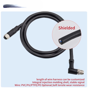 สายอีเธอร์เน็ต PVC M12 แบบขึ้นรูป หัวต่อชาย-หญิง ยาว 1 เมตร รหัส Y 6 8 พิน สำหรับสายอีเธอร์เน็ต ขายดี - Product Image 4