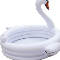 Baignoire pour bébé, étang de cygnes blancs, piscine gonflable pour enfants, piscine pour bébé, piscine à balles, baignoire confortable et résistante pour nouveau-né