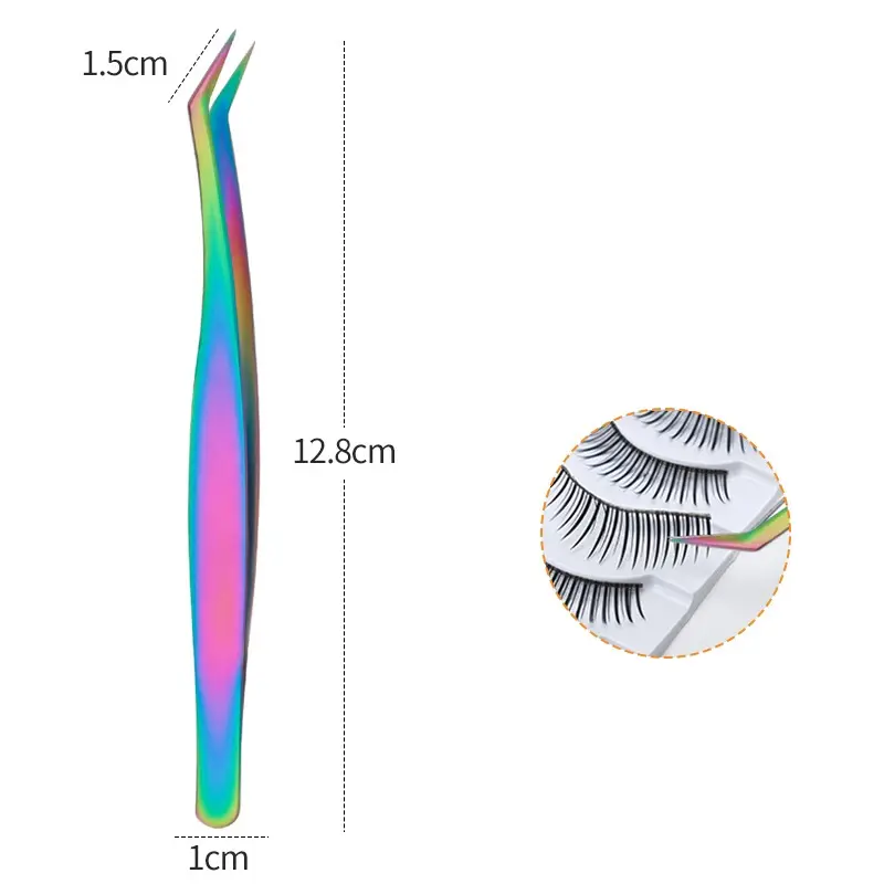 ラッシュエクステンションピンセット高精度サロン使用まつげ接ぎ木ステンレス鋼ピンセットプロフェッショナル品質テスト