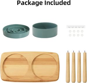 Ceramic <b>Raised</b> Slow Feeder <b>Bowl</b> for Small Animals' <b>Food</b> Usage - Product Image 4