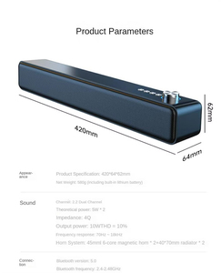 Barre de son <span class=keywords><strong>HiFi</strong></span>, haut-parleur Bluetooth sans fil, son surround stéréo 4D, système audio pour projecteur <span class=keywords><strong>TV</strong></span>, PC, Smartphone - Product Image 6