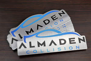 Adhesivo de diseño personalizado troquelado de aluminio metálico cromo vinilo plateado cepillado pegatinas - Product Image 4