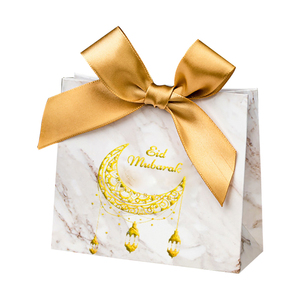 Eid Mubarak Candy Box Set Paper Packaging Gift Bag Party Favor Gift Box Muslim Islamic Party Supplies Ramadan Kareem Decoration