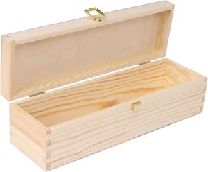Boîte à <span class=keywords><strong>vin</strong></span> en pin massif peinte Creative <span class=keywords><strong>Deco</strong></span>, 1 bouteille, luxe, écologique, rangement cadeau, logo personnalisé, Noël, Long River - Product Image 6