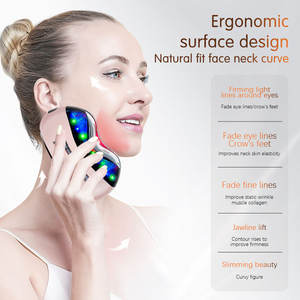 High Frequency Skin Care Facial Sculpt Tool V <b>Face</b> Lift Photon Hot Cold Neck <b>Face</b> Beauty Device Microcurrent Facial Massager - Product Image 6