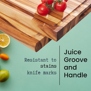 Planche à découper de bloc de boucher en bois de teck naturel de qualité supérieure épaisse de cuisine personnalisée en usine - Product Image 5