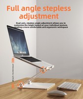 Support pour ordinateur portable YANJIN 2026 populaire en alliage d'aluminium, pliable, réglable en hauteur, avec dissipation thermique