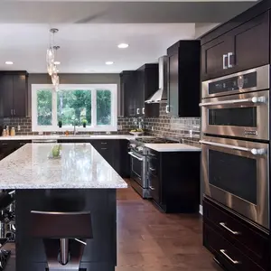 <span class=keywords><strong>Isole</strong></span> personalizzate progetta <span class=keywords><strong>turchia</strong></span> marmo nero a forma di l sistema di sospensione a basso prezzo set di mobili da cucina modulari in legno - Product Image 1