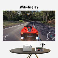 Projecteur portable DLP Wifi intérieur 600 ANSI Double système 1280*800P Cinéma maison Projecteur portable extérieur