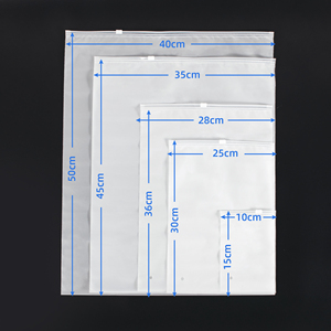 Sac à fermeture éclair givré biodégradable avec logo de taille personnalisée entièrement imprimé Sac à fermeture éclair d'emballage en plastique transparent pour vêtement - Product Image 6