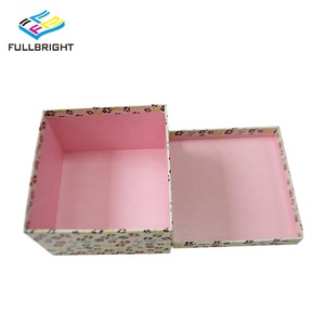 Personalizado de impresión Floral Rosa flor Zapatos Ropa regalo tapa y la Base de la caja de papel con impresión de logotipo - Product Image 2