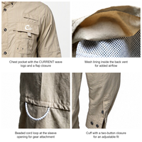 Chemise de pêche personnalisée pour hommes, idéale pour la pêche en bateau, le kayak, la voile, le camping, la chasse, la randonnée, à manches longues, boutonnée, avec dos ventilé, OEM