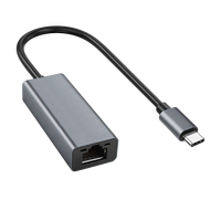 Adaptateur Ethernet Externe Portable en Alliage d'Aluminium 1 Gigabit USB-C 3.0 RJ45 LAN pour MacBook Pro Ordinateur Portable 10/100/1000 Mbps