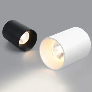 عالية الجودة التجارية الكوز الإضاءة مصباح التوقف 12w أسود أبيض للتغيير الصمام أضواء المسارات النازل