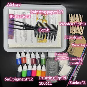 LP 12 Farben Ungiftige DIY Kreative Kunst-Sets Marmor-Malerei Wasser-Marmorierfarben Kunst-Set für Kinder - Product Image 3