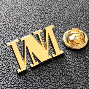 Personalizado Metal Ouro e Prata Chapeamento Marca Alfabeto Carta Palavras Sinal Lapela Pins Emblema Pins Bespoke Logo Design Broches - Product Image 6