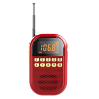 Radio Walkman AM/FM SW Mini Portabel 1100mAh Dapat Diisi Ulang Layar LCD Digital Dukungan Micro SD Koneksi Nirkabel Terintegrasi