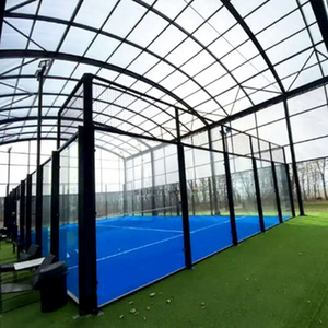 Cancha de Pádel con Techo <span class=keywords><strong>Exterior</strong></span> Personalizado Tipo Panorámico, Equipamiento Deportivo para Pádel, Gran Venta - Product Image 1