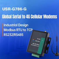 G786-G LTE Cat 4 DTU Industrial de 150 Mbps con Enlace Descendente, Módem RS232 RS485 a 4G, Modbus TCP, SMS Transparente, CE RoHS para SCADA