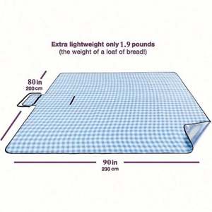 Tapis de pique-nique pliable grand format personnalisé avec logo, en tissu Oxford, résistant au sable et imperméable, pour barbecue en extérieur - Product Image 2