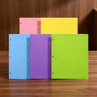 Carpeta con clips tipo Tadpole A4 multicolor con logotipo personalizado, estilo americano, con anillas en D, ranuras para tarjetas de presentación, bolsa de archivos de doble apertura