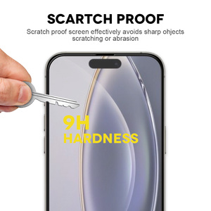 Protection d'écran en verre transparent imprimé en soie pour iPhone 16 Series, verre trempé pour iPhone 16 Pro Max - Product Image 3