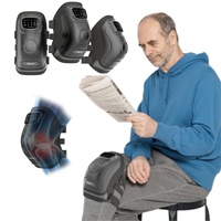 HealthPal Kabelloser Elektrischer Knie- und Wadenmassagegerät mit Wärme, Airbag-Vibration, 2200mAh Li-Akku, Arthritis-Schmerzlinderung, 1 Jahr Garantie