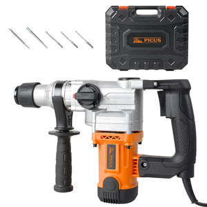 Industrial Concrete Demolition Breaker 950W Impact Hammer <b>Drill</b> With SDS-PLUS Chisels and <b>Bits</b> PICUS742 950W Power Delivers High - Product Image 6