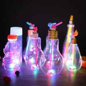 New product ideas colorful plastic light bulb cup LED the light bulb shaped cup