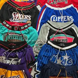 Venta al por mayor barato gran oferta Just Mens Don Stitched Retro Shorts Top Grade Mesh Custom Basketball Shorts