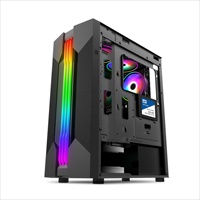 Lovingcool Nouveau boîtier de jeu pour ordinateur de bureau, serveur CPU, avec ventilateurs 120 mm RVB