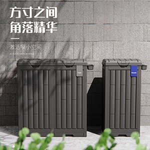 Outdoor Trash Can Large Capacity 110L Plastic Rectangle With Lid For Courtyard Park Commercial Use - Product Image 2