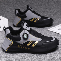 Chaussures de sport pour homme, design élégant, à semelle souple, en maille blanche, avec système de lacets rotatifs pratiques