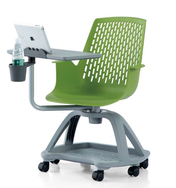 Foldable Office Chair With 6 Wheels Writing Board Smart Classroom School Furniture Training Room Y6 Chair