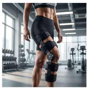 Ginocchiera Regolabile con Supporto a Cerniera e Controllo ROM, Stabilizzatore Traspirante in Neoprene per Sport e Recupero da Infortuni - Product Image 5